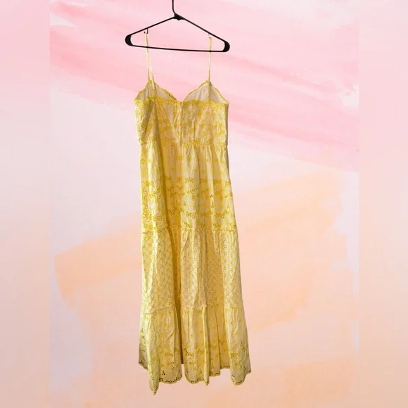 Lilly Pulitzer NWT Women’s Kyla Maxi Dress in St. Tropez Yellow Garden Eyelet - Picture 9 of 15